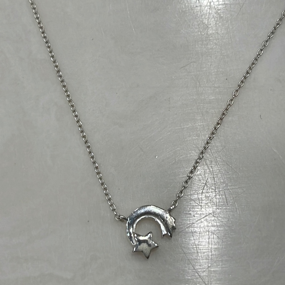 Super cute Sterling Silver 925 shooting star 18” adjustable to 16”.